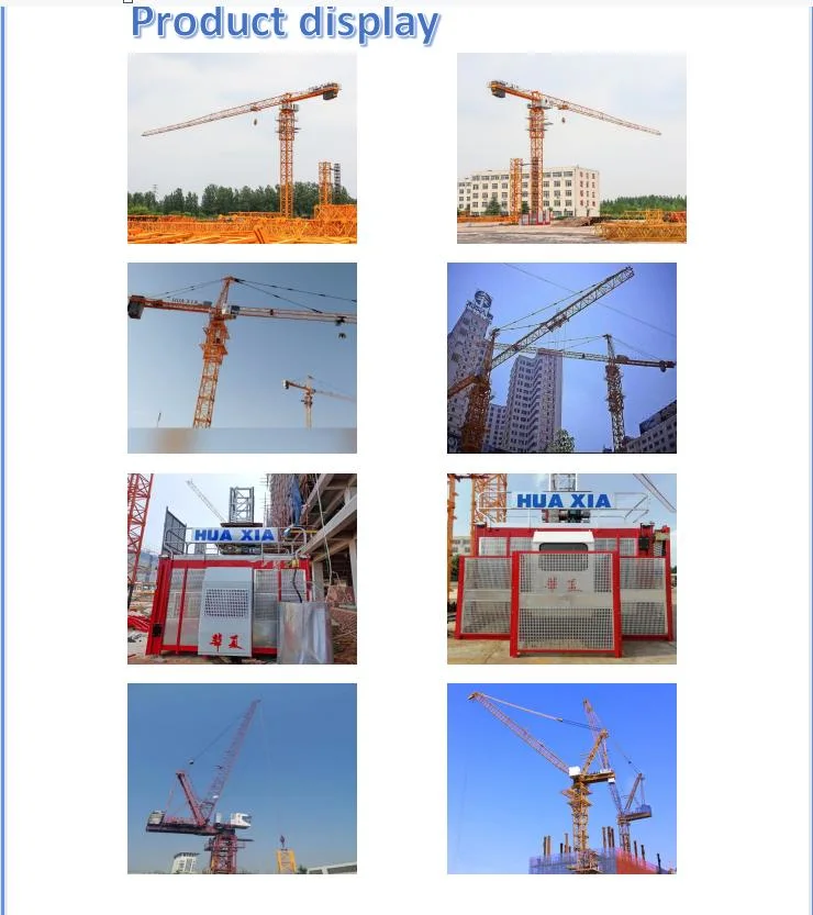 Tower Crane Qtp160 (7015) 10t Flat Top Crane Hot Selling Global Crane Manufacturer Tower Crane